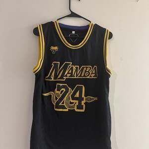 Kobe Bryant Mamba 24 Basketball Jersey Black Gold Purple Accents